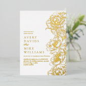 Blumenzwiebeln Weißer Garten Hochzeitsfeiern Folieneinladung (Stehend vorne)