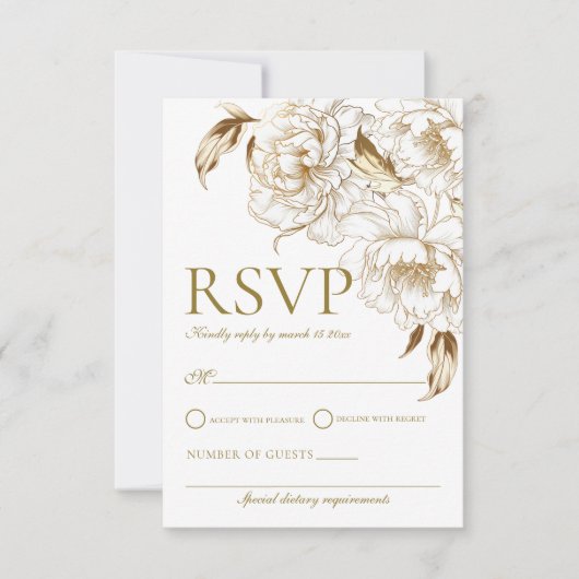 Blumenzwiebeln Weißer Garten Hochzeitsfeiern RSVP Karte (Vorderseite)