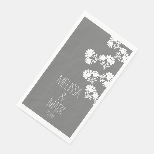 Blumenzwiebelname Serviette (Ecke)