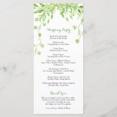 Blumenzwiebelprogramm für Grünpflanzen Programm (Rückseite)