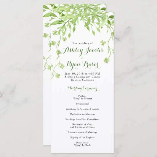 Blumenzwiebelprogramm für Grünpflanzen Programm (Vorne/Hinten)