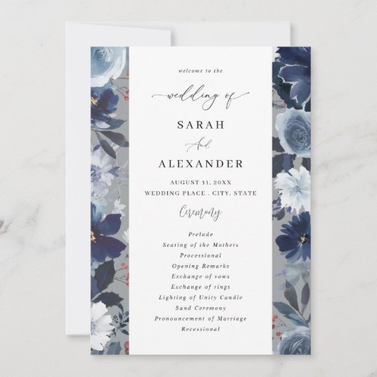 Blumenzwiebelprogramm - Grau 2 Einladung (Vorderseite)