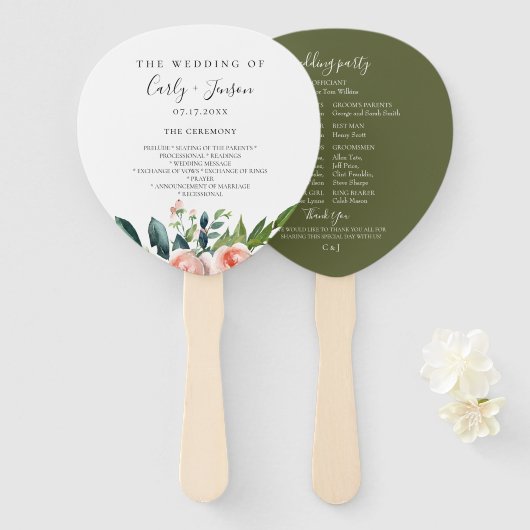 Blumenzwiebelprogramm "Lush Garden" Handfans Fächer (Vorne und Hinten)