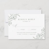 Blumenzwiebelsaft, Grüne Mahlzeit Hochzeit RSVP Karte (Vorderseite)