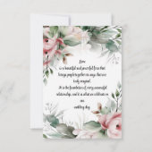 Blumenzwiebeltöne Einladung (Rückseite)