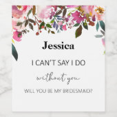 Blumenzwiebelweinlabel Weinetikett (Einzelnes Label)