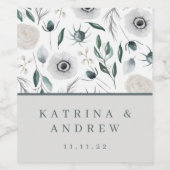 Blumenzwiebelweinmarken Weinetikett (Einzelnes Label)