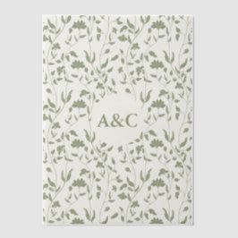 Blumenzwiebelzange Grün Pergament Einladungen