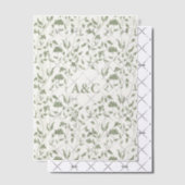 Blumenzwiebelzange Grün Pergament Einladungen (Versetzt (Einladung))