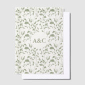 Blumenzwiebelzange Grün Pergament Einladungen (Versetzt)