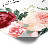 Blumenzwiebelzange ohne gesteckte Zeremonie Zeiche Poster (Ecke)