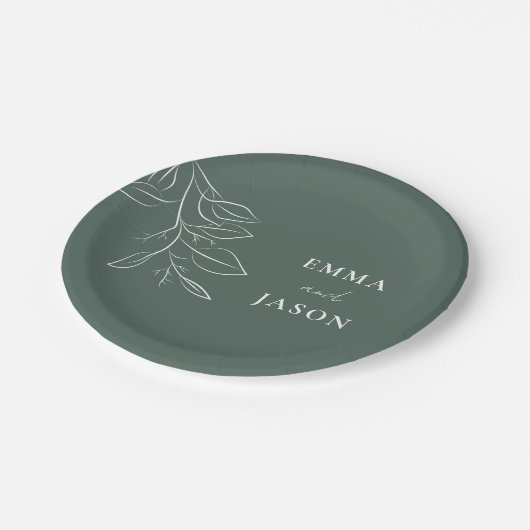 Blumenzwiebelzettel-Teller Pappteller (Schrägansicht)