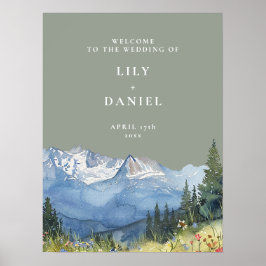 Blumenzwiebelzwiebeln im Grünen Berg Begrüßungszei Poster