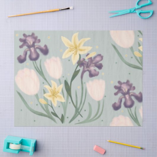 Blumenzwirn Seidenpapier (Basteln)