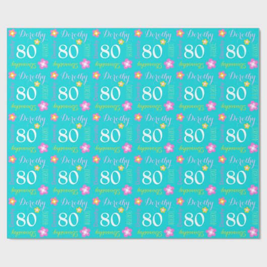 Blumepersonalisierte Geschenkpapier (Flach)