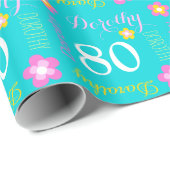 Blumepersonalisierte Geschenkpapier (Rolleneckpunkt)