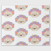 Blumesloth-Verpackungs-Papier Geschenkpapier (Flach)