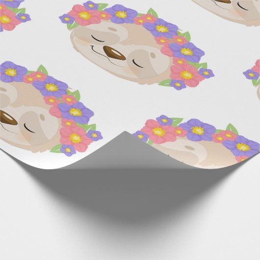 Blumesloth-Verpackungs-Papier Geschenkpapier (Ecke)