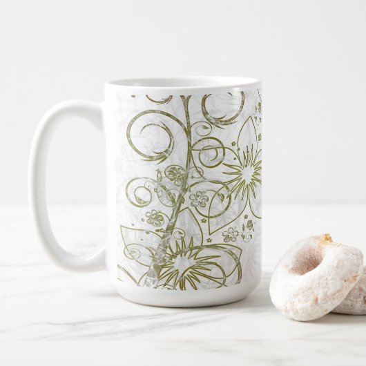 Blumig, 450 ml kaffeetasse (Mit Donut)
