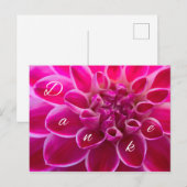 Blumig-Dankeset mit 1001 Ō Postkarte (Vorne/Hinten)