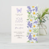 Blumig elegant  einladung (Stehend Vorderseite)
