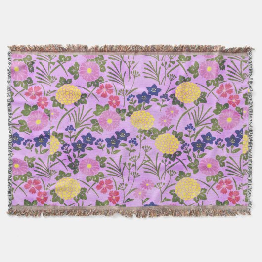 Blumig elegant farbenfroh romantisch pink modern decke (Vorderseite)