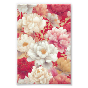 Blumig elegant rot fotodruck