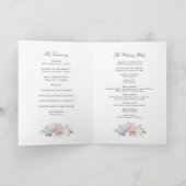Blumig Elegante Blaue Rosa Hortensien Gefaltete Ho Programm (Innenseite)