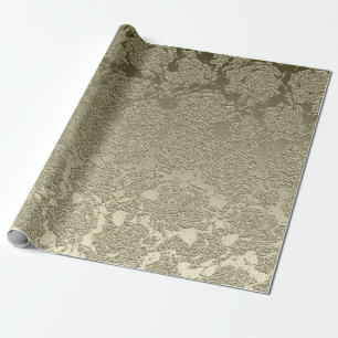 Blumig Elegantes Salbeigrün Modern Geschenkpapier