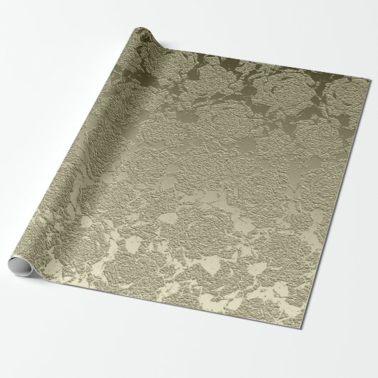 Blumig Elegantes Salbeigrün Modern Geschenkpapier (Ungerollt)