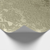 Blumig Elegantes Salbeigrün Modern Geschenkpapier (Ecke)