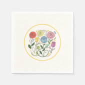 Blumig gemustert romantisch und elegant serviette (Vorderseite)
