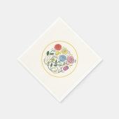 Blumig gemustert romantisch und elegant serviette (Ecke)