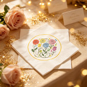 Blumig gemustert romantisch und elegant serviette