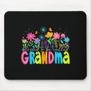 Blumig Gesegnet, Oma genannt zu werden Glückliche Mousepad