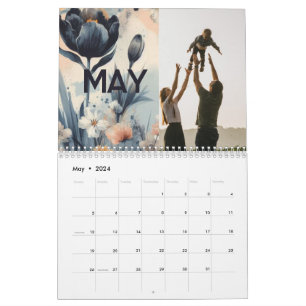 Blumig rustikal vintage elegant Boho Kalender