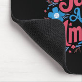 Blumig Sie liebt Jesus und Amerika 4. Juli  Mousepad (Ecke)