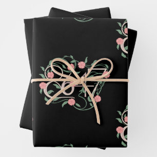 Blumig subtil Anti Trump 8647 86 47 Boho Geschenkpapier Set