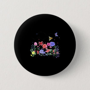 Blumig subtiler Anti-Trump-Demokrat Liberaler Button