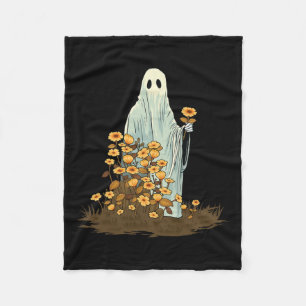 Blumig Süßer Halloween-Geist Gruselig Gothic Fleecedecke