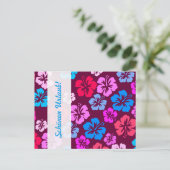 Blumig und pink postkarte (Stehend Vorderseite)