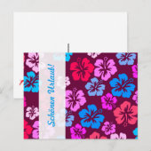 Blumig und pink postkarte (Vorne/Hinten)