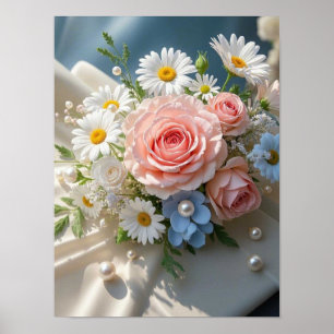 Blumig Zeitlose Eleganz trifft geflüsterte Romanti Poster