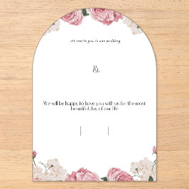 Blumige Acryl-Hochzeitseinladung Acryleinladungen