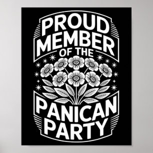 Blumige Anti-Trump-Panikanpartei Poster