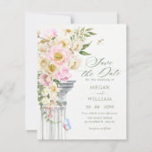 Blumige Ästhetik Save The Date (Vorderseite)