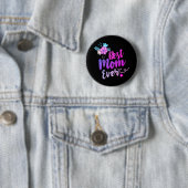Blumige Beste Mama überhaupt Button (Beispiel)