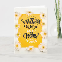 Blumige beste Mutter der Welt Frohen Muttertag