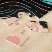 Blumige Bohemian-Frauen-Illustrations-Kunst Puzzle (Seite)