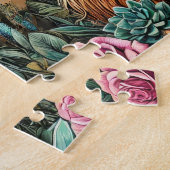 Blumige Boho Highland Kuh Puzzle (Seite)